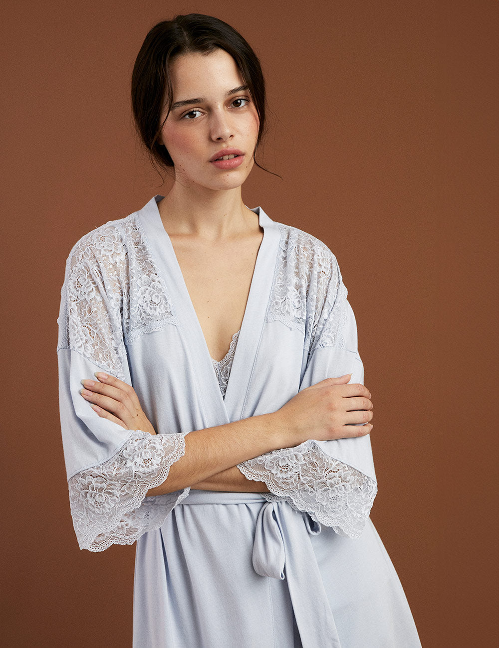 Eliza Robe Bridal Soft Sky