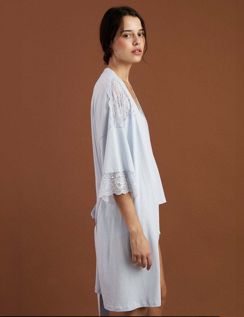 Eliza Robe Bridal Soft Sky