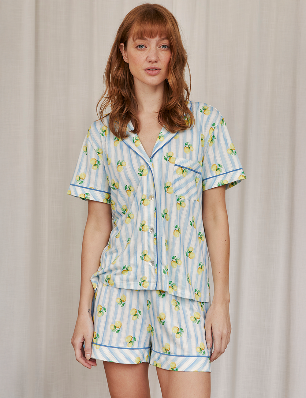 Boyfriend Vera PJ Set Lemon Breeze