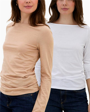 Duo Top Lina Champagne/White