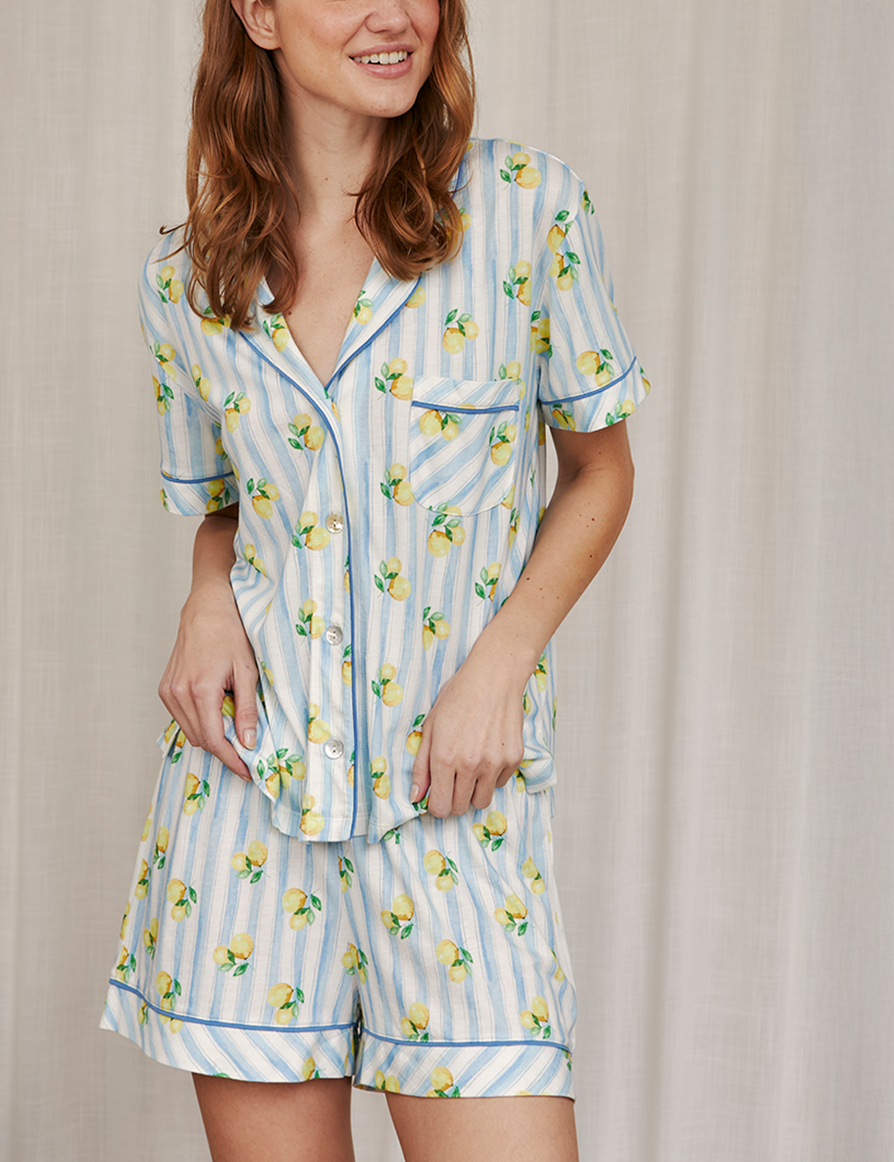 Boyfriend Vera PJ Set Lemon Breeze