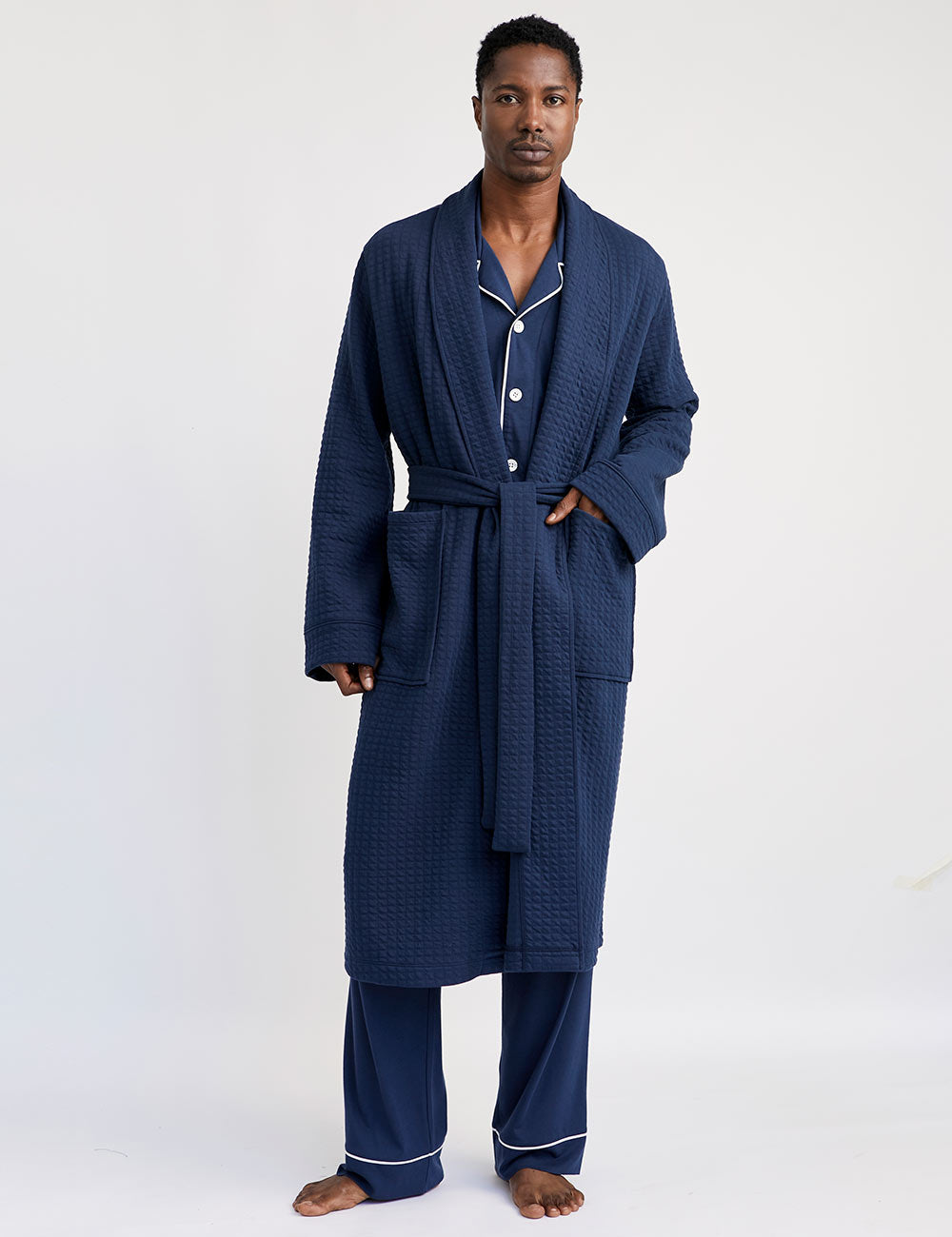 Jacquard Robe Indigo