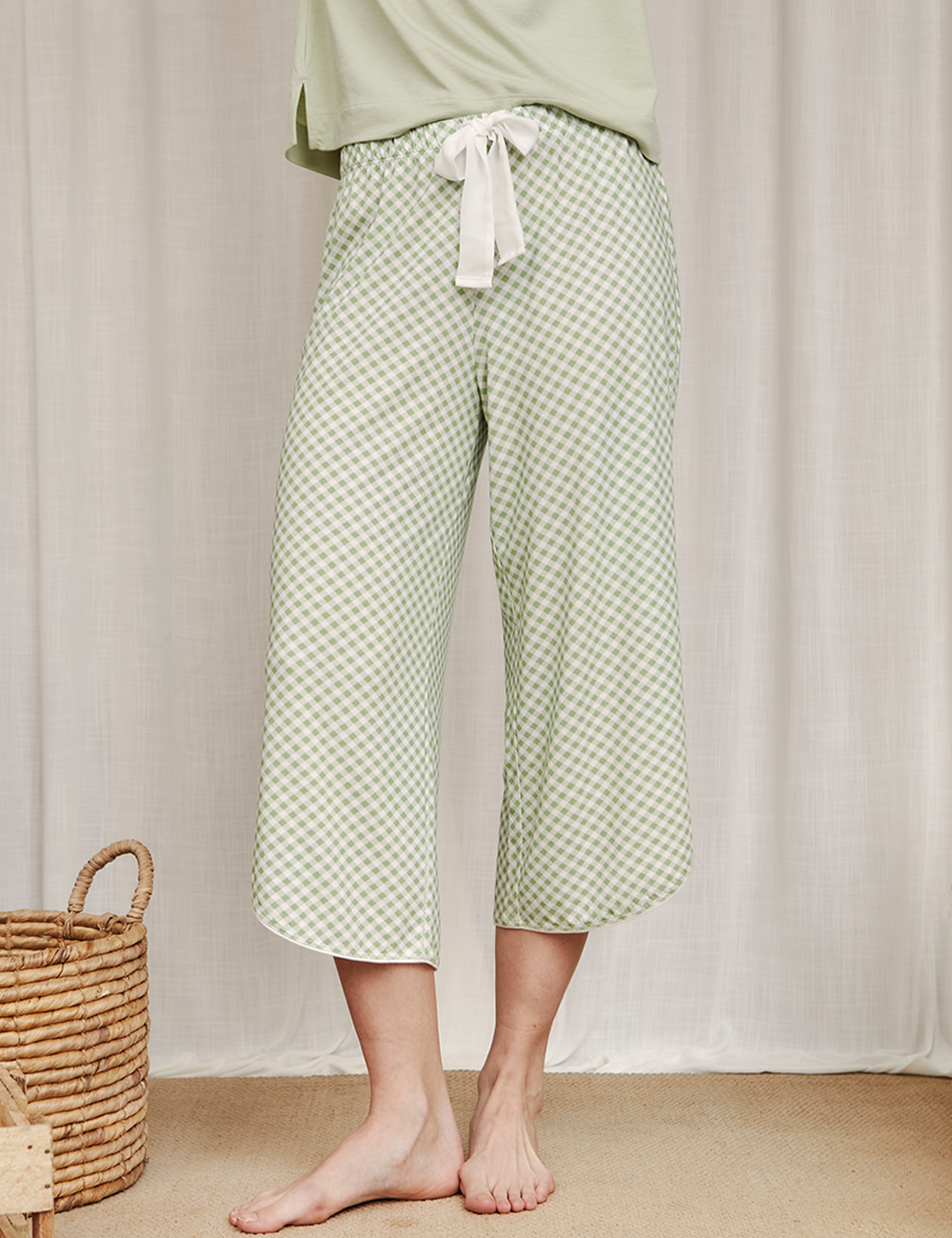 PJ Pant Gingham Green
