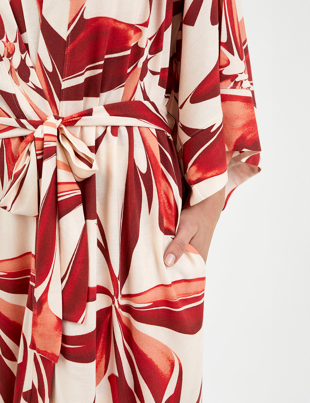 Kimono Midi Abstract Bloom