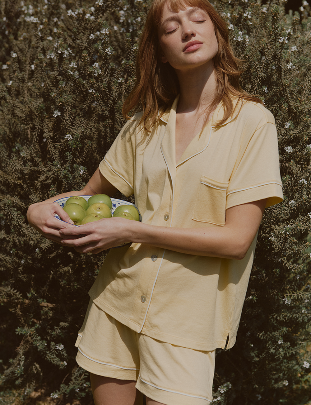 Boyfriend PJ Set Short Lime