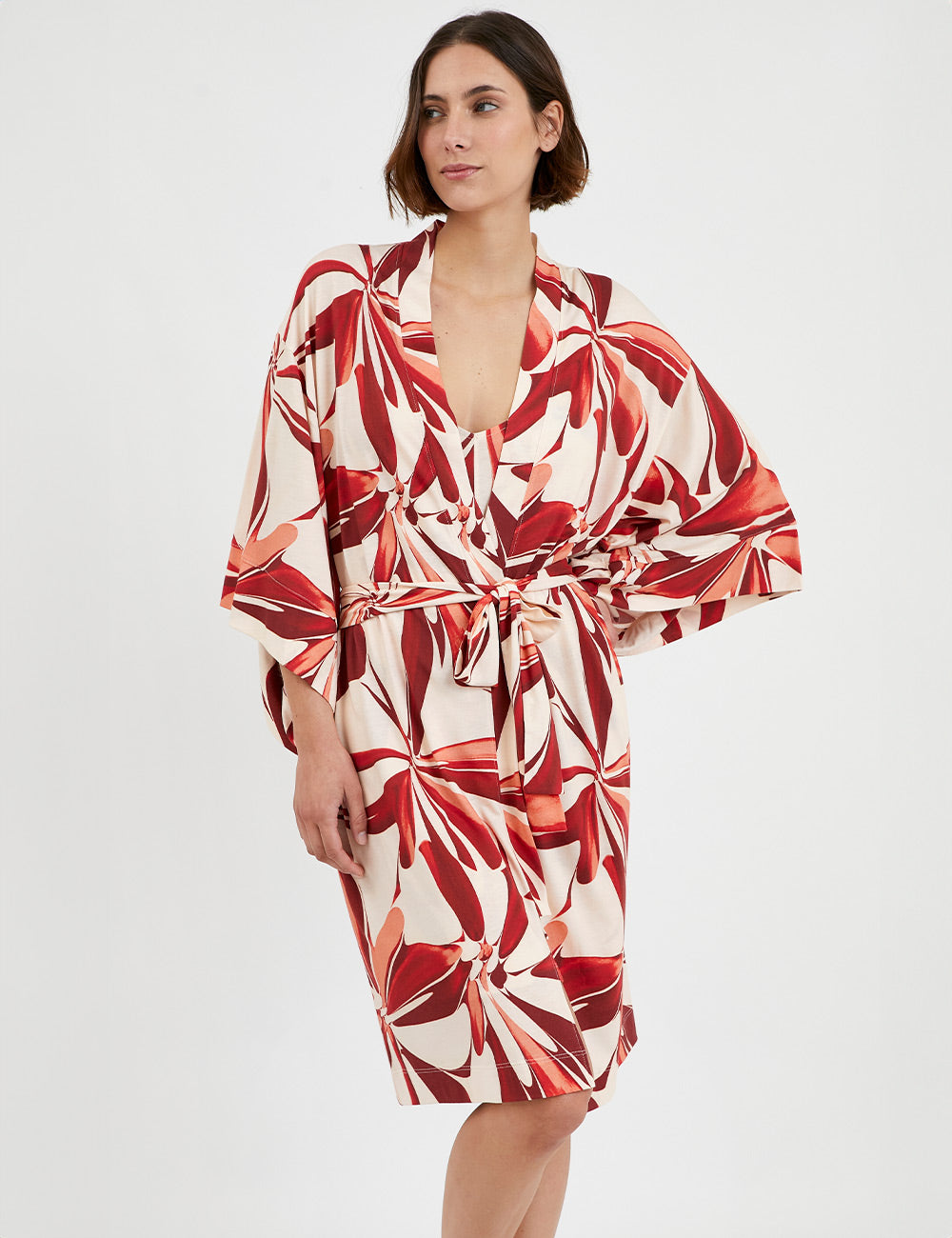 Kimono Midi Abstract Bloom