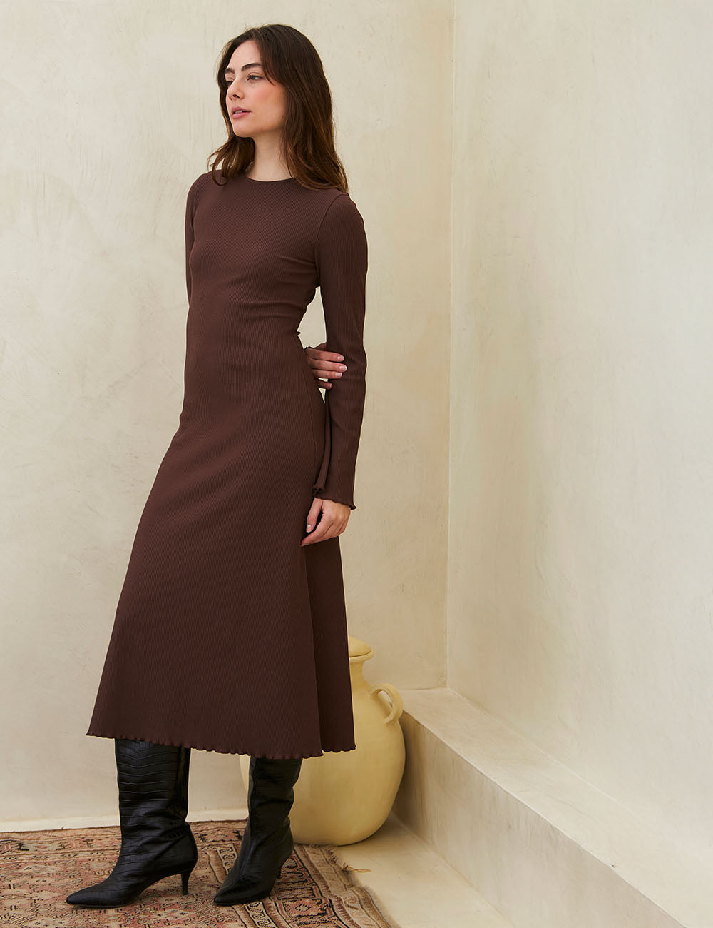 Amalia Dress Chocolate