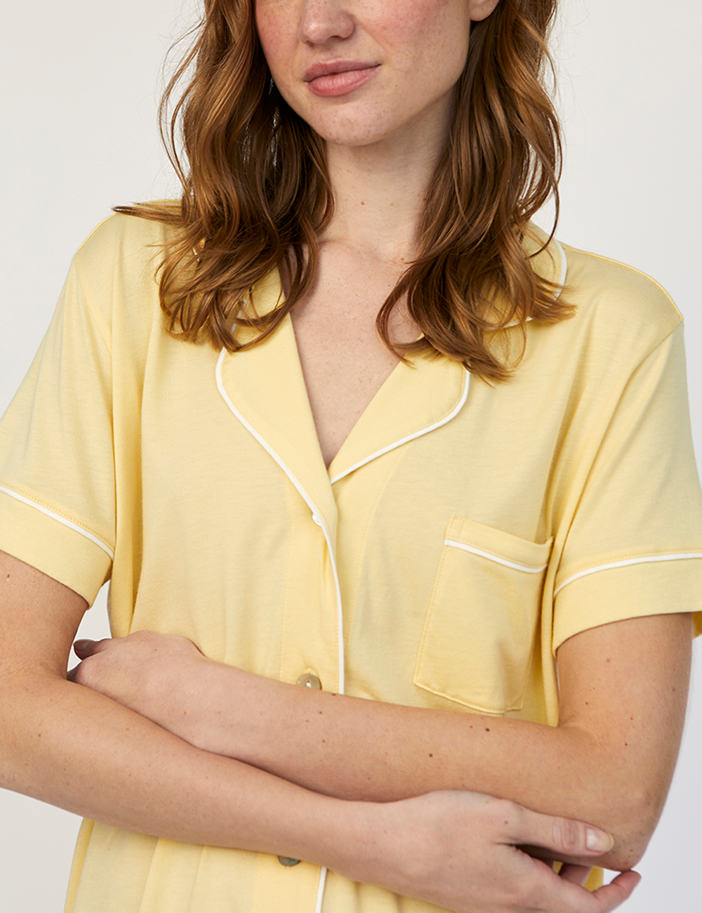 Boyfriend PJ Set Short Lime