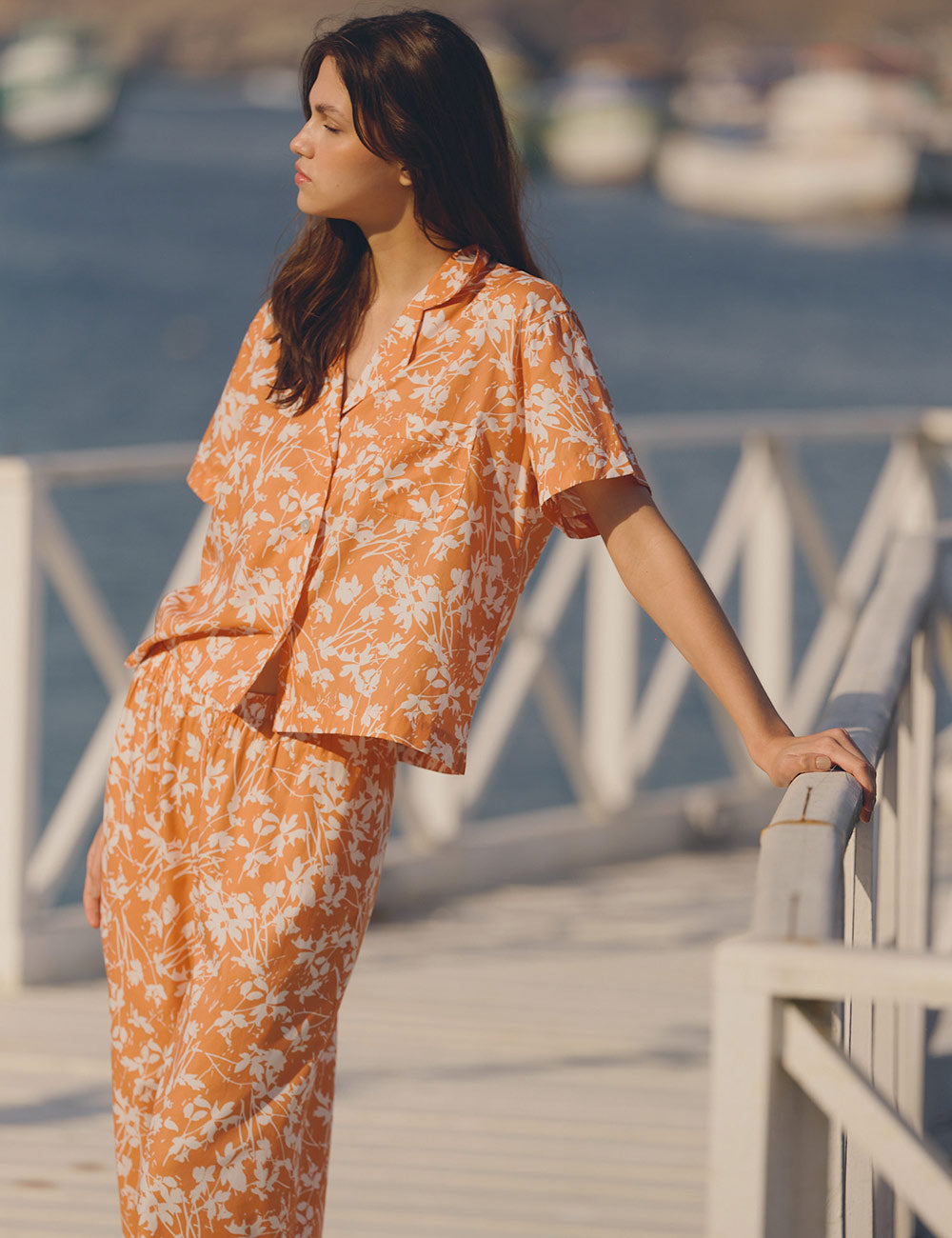 Boyfriend Aria PJ Set Orange Blossom