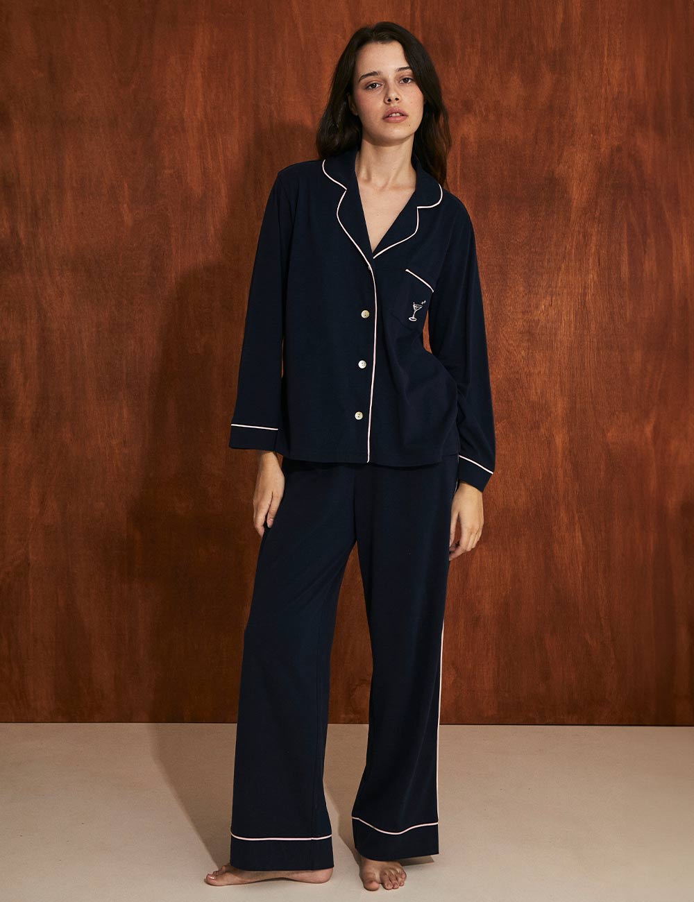 Boyfriend Vera PJ Set Midnight Martini