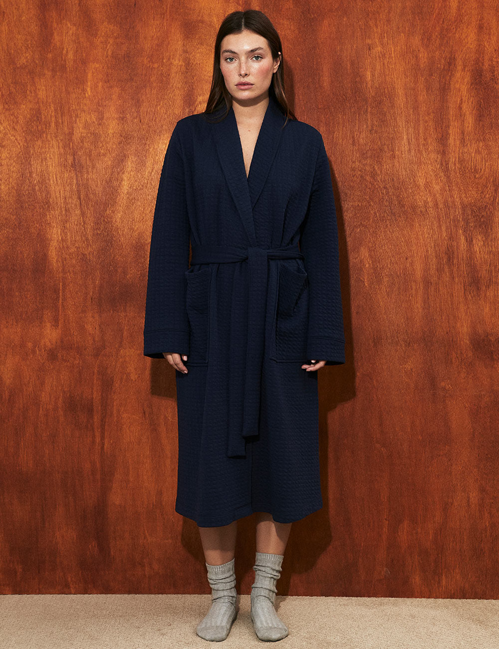 Jacquard Robe Indigo
