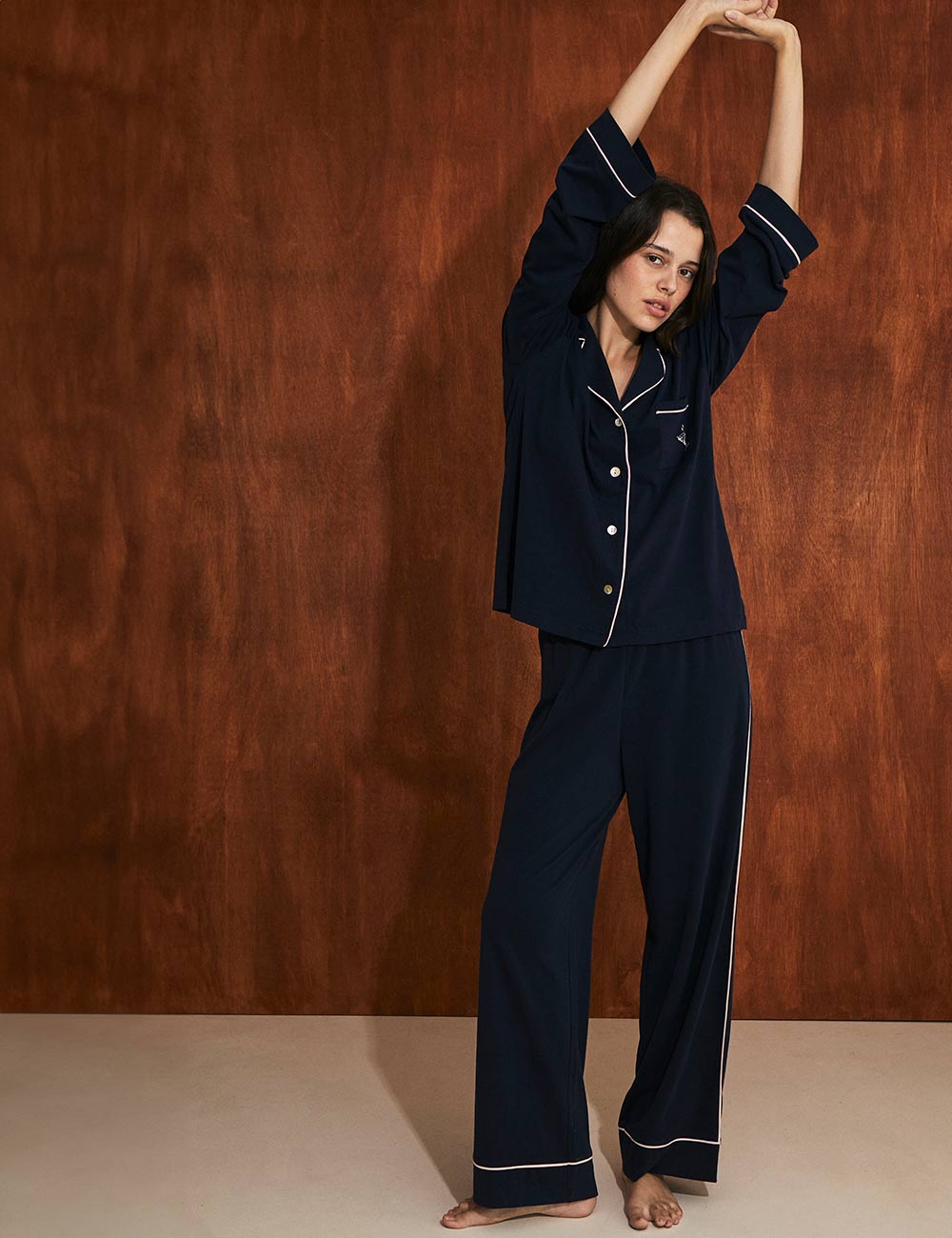 Boyfriend Vera PJ Set Midnight Martini