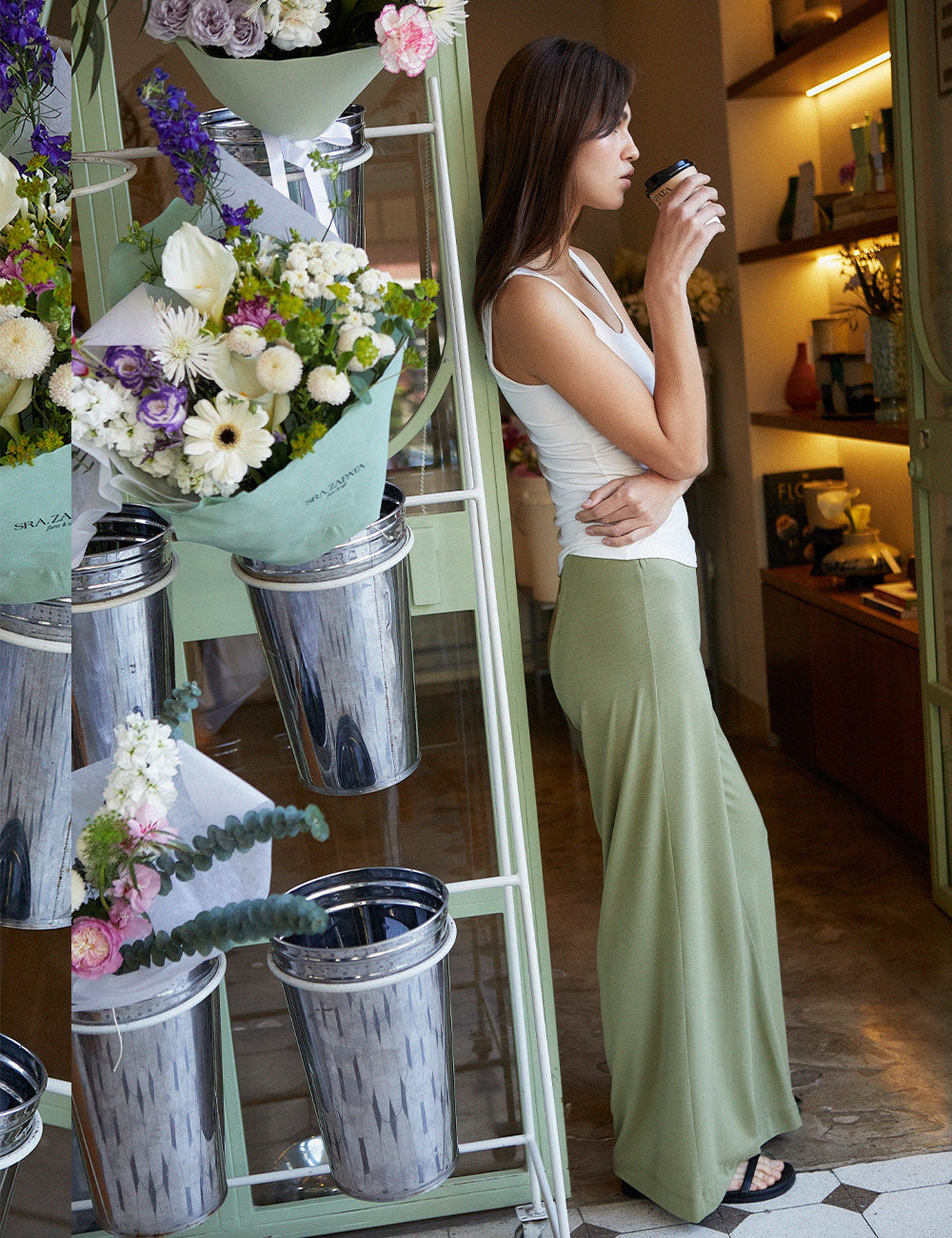 Niza Pant Matcha Green