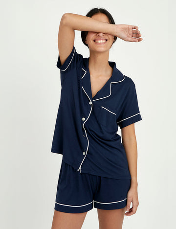 Boyfriend Short PJ Set Indigo