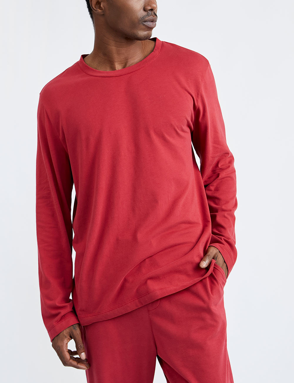 Crew Neck T-Shirt Burnt Red