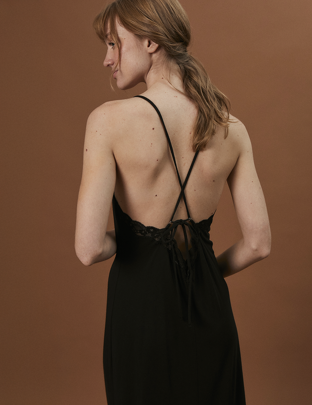 Cami Midi Bridal Black