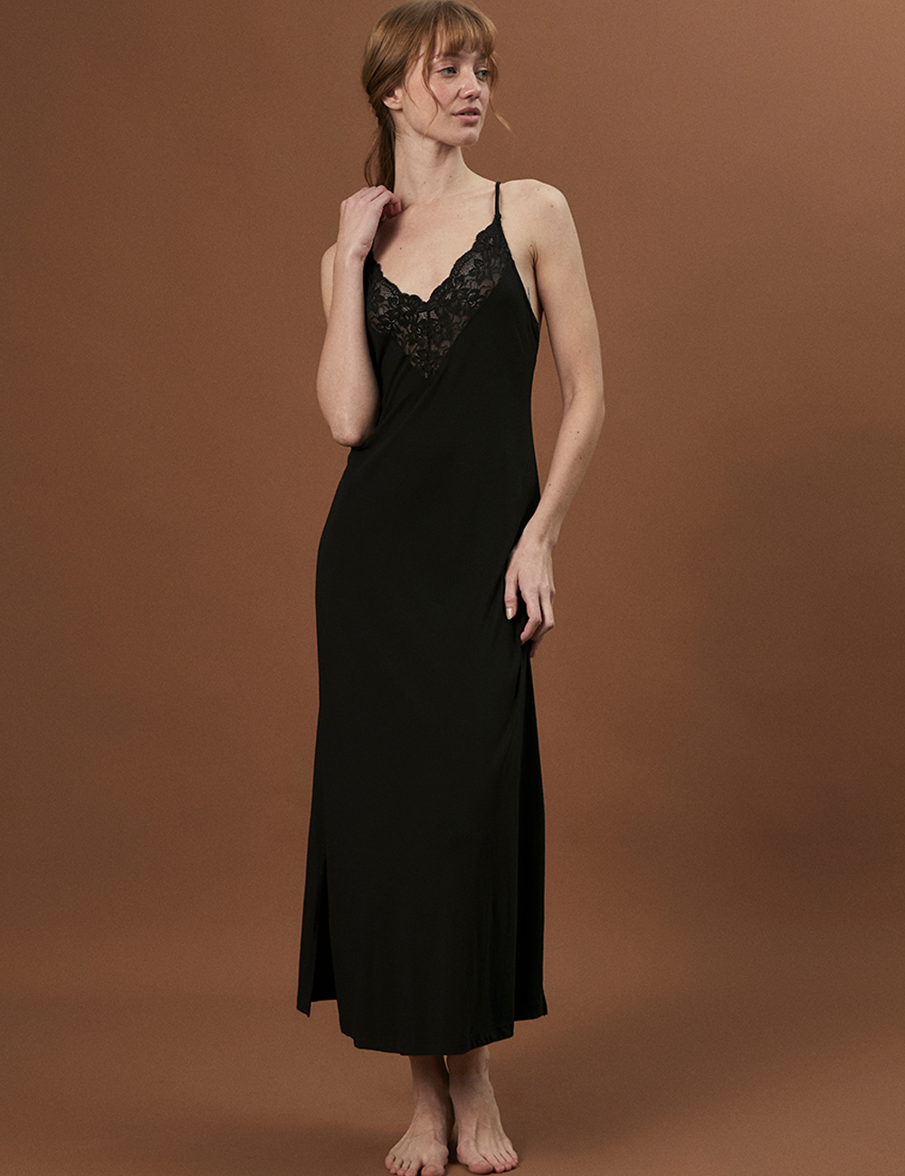 Cami Midi Bridal Black