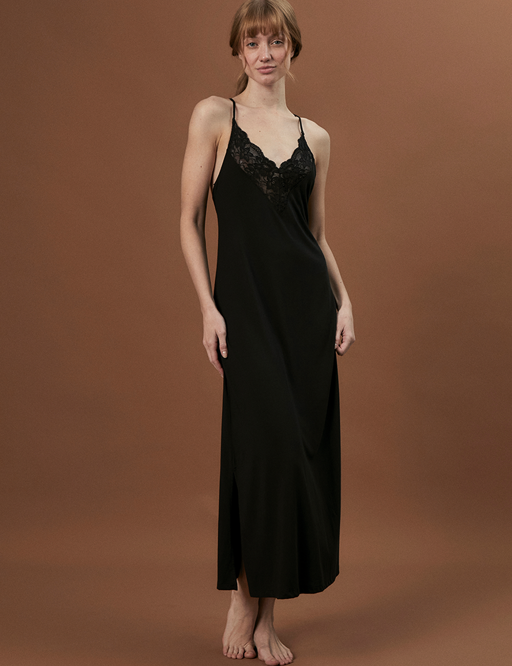 Cami Midi Bridal Black