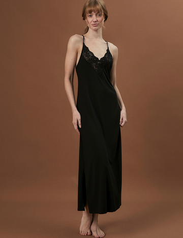 Cami Midi Bridal Black