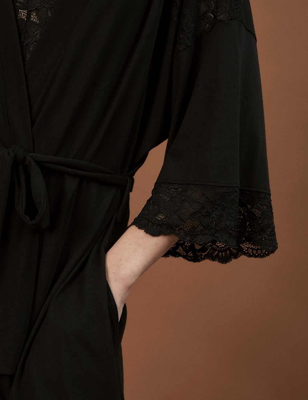 Eliza Robe Maxi Bridal Black