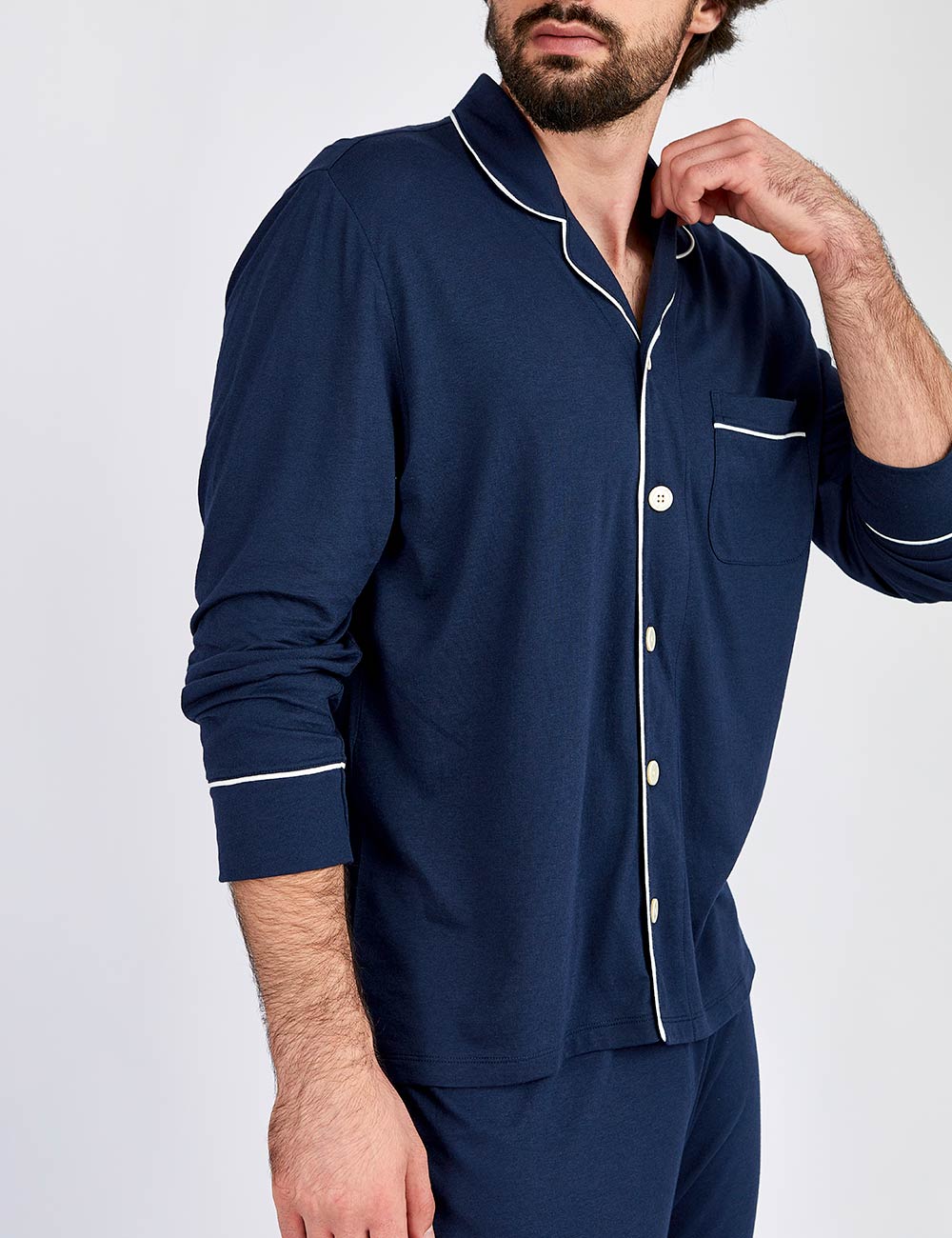 Men PJ Set Dark Indigo