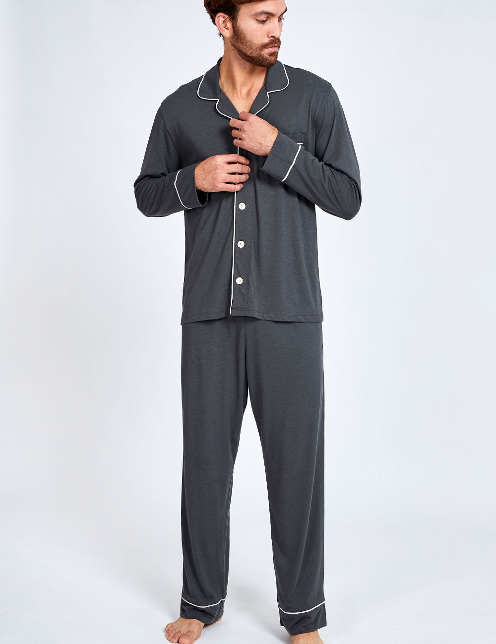 Men PJ Set Graphite
